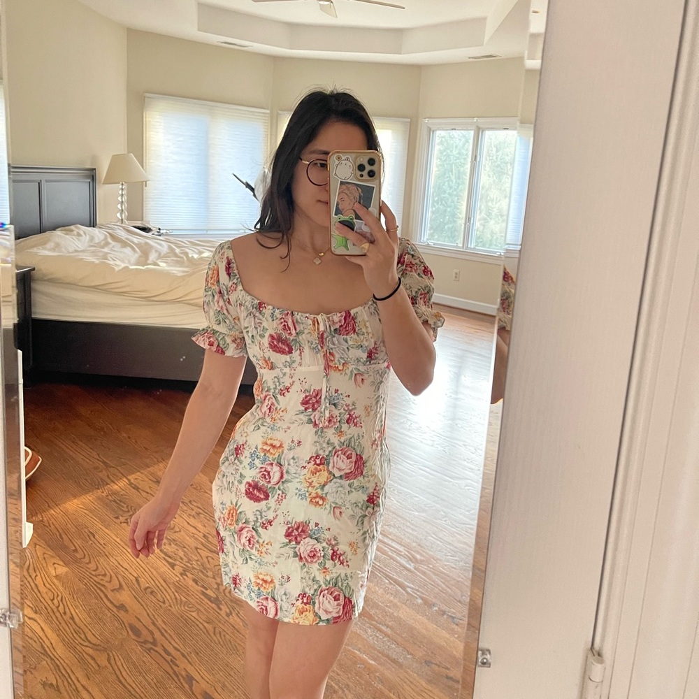 LAST CHANCE Auguste pink floral babydoll dress